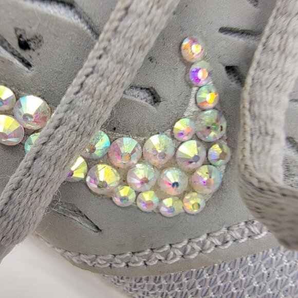 Nike Orive NM Sneakers Women’s Sz 9 Gray Silver Running 677136-007 Bling Swoosh - Picture 4 of 11